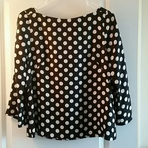 J. Crew silk polka-dot text blouse 8